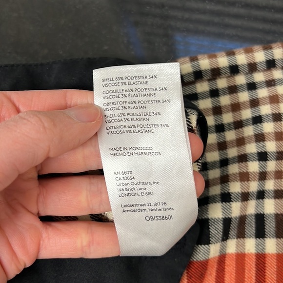 FREE PEOPLE Jules Plaid High Rise Flared Plant Trousers | Size 0 - Picture 9 of 9